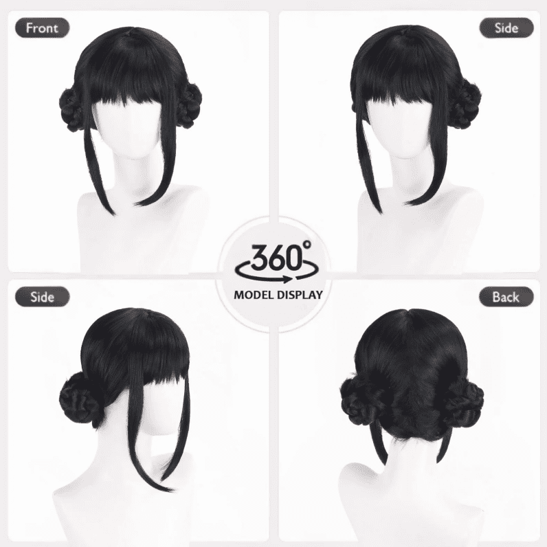 2026 New Pop Singer Wig Braided Headbands for Girls Fancy Dress, Non Slip Braided Head Bands Suitable For Halloween Carnival parties Stage performances Animation shows Masquerade balls (Black)