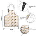 thumbnail image 3 of Yellow Brown Mushroom Small Flower White Pattern Kids Aprons for Girls and Boys,Adjustable Neck Strap Toddler Aprons for Kids Cooking Baking, 3 of 6
