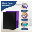thumbnail image 5 of Heavy Duty Assorted Plastic Folders with Pockets 24 Pack. 2 Pocket Folder no Prongs. Tear-Resistant, Waterproof Letter Size 8.5x11. Heavy Duty Plastic Presentation Ready School and Office Supplies, 5 of 7