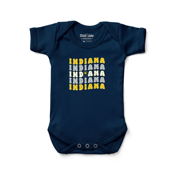 Newborn & Infant Chad & Jake Navy Indiana Pacers Groovy Bodysuit