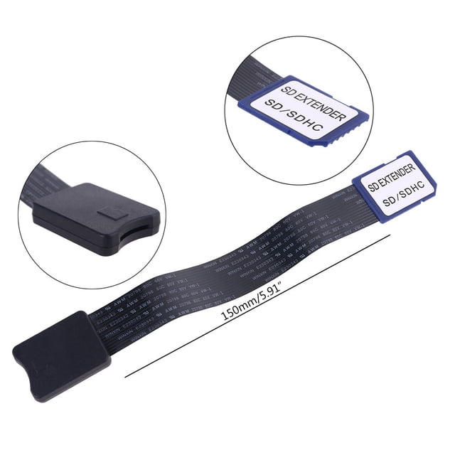 Kit extensor de tarjeta de memoria Micro SD TF, cable plano FPC macho a hembra SD