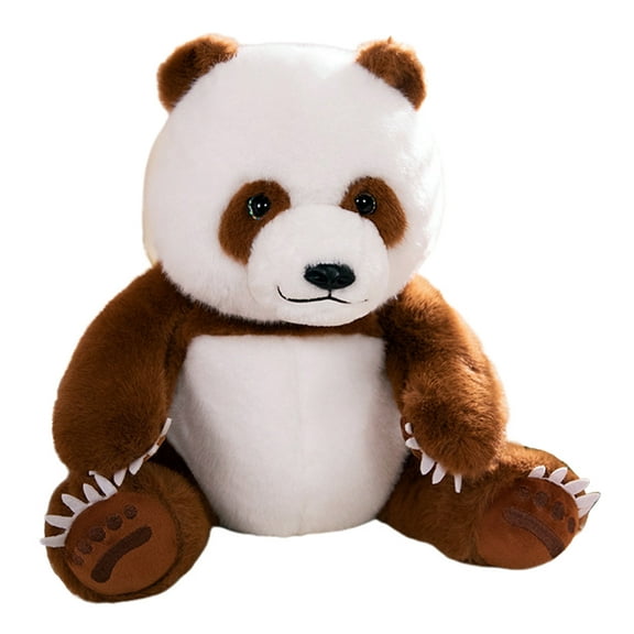 Panda Stuffed Toy Plush Cute Panda Plushies Soft Cartoon Hugging Toy Brown 40CM