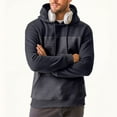 thumbnail image 4 of CQONEPT Men's Hoodies Dressy Casual Fleece Lined Sweatshirts Trendy Comfy Pullover Tops with Pockets Navy M, 4 of 4