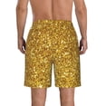 thumbnail image 3 of Bixox Men's Gold Glitter printing Casual Classic Fit Short Summer Beach Shorts, 3 of 6