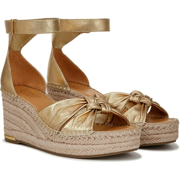 Franco Sarto Women's Clementine Espadrille Wedge Sandal Gold 9.5M