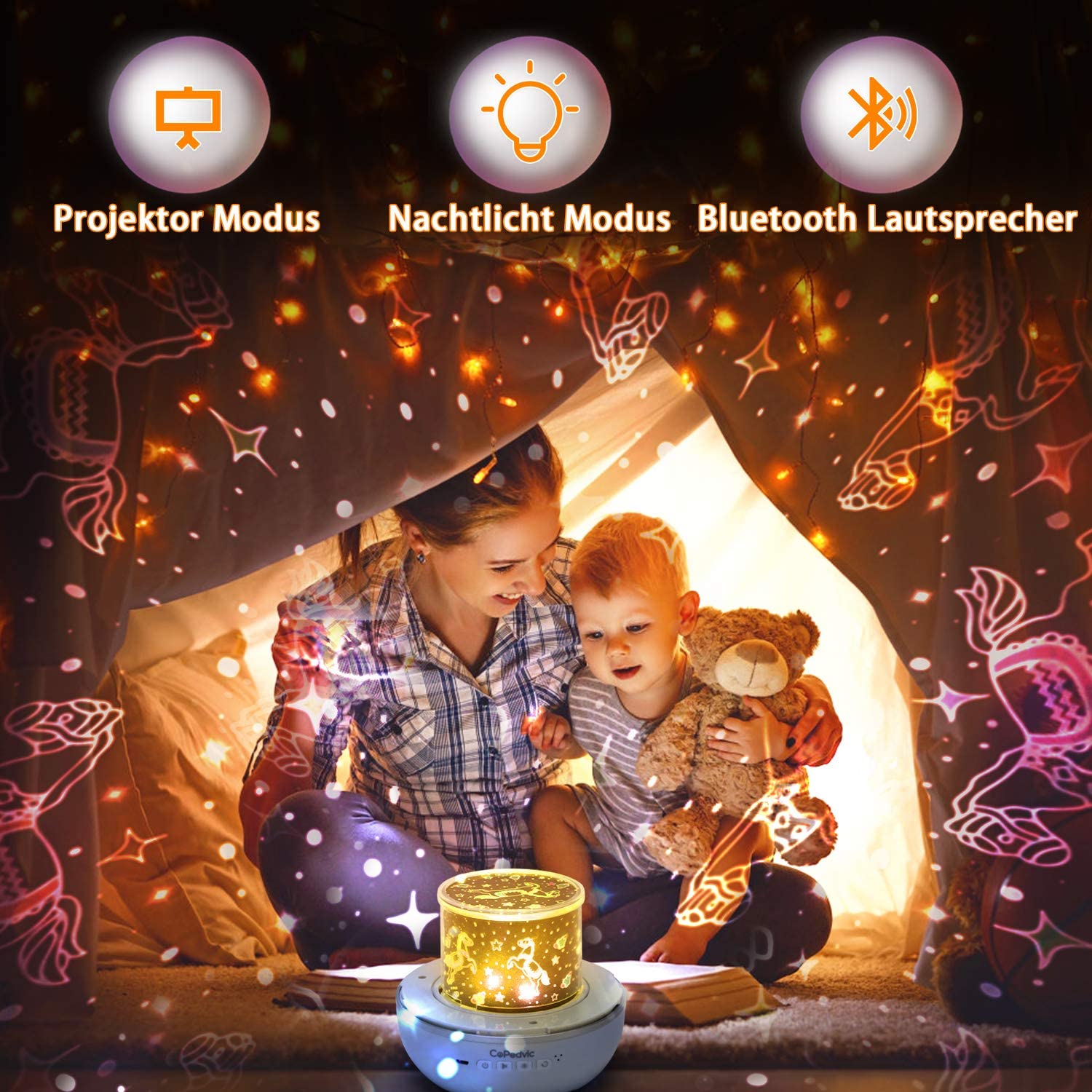 Goodrich Starry Projector Light, 3 in 1 