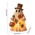 thumbnail image 2 of PLLFRLRT Patchwork Ghost Lamp with Pumpkin Halloween Decorations Indoor Living Room Tabletop Decors Rustic Fall Figurines, 2 of 4