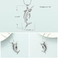 thumbnail image 2 of Marlin Fish Cremation Jewelry for Ashes Stainless Steel Fish Shape Design Memorial Urn Necklace Fishing Cremation Urn Necklace for Ashes Memorial Jewelry Fisherman Sympathy gift, 2 of 7