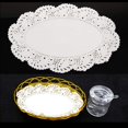 thumbnail image 4 of Napperon en Dentelle Blanche Jetable Papier 7.5X10.5 Pouces 150 Pcs (Ovale), 4 of 5