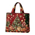 thumbnail image 2 of Christmas Quilted Tote Bag for Women, Large Reusable Shopping Bag, Holiday Print Shoulder Handbag, Grocery Travel Gift Tote Purse, 2 of 6