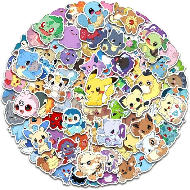 100 Pieces Anime Stickers Kawaii Cartoon Gift for Kids Teen Birthday Party  Vinyl Waterproof Stickers for Water Bottle,Hydro  Flasks,Scrapbook,Laptop,Luggage,Phone, Cute Stickers Pack 