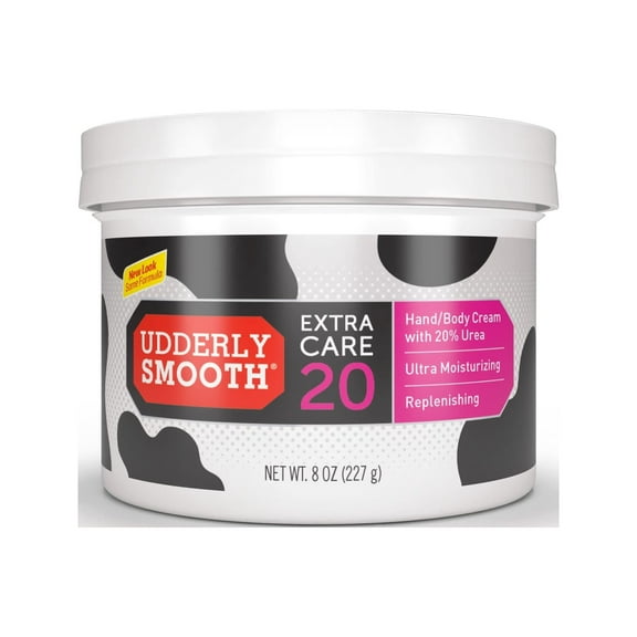Udderly Smooth Extra Care Hand/Body Deep Moisturizing Cream with 20% Urea, Unscented, 8 Ounce