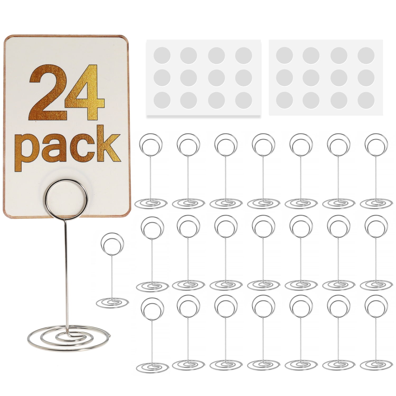 24 Pack Table Number Holders Place Card Holders Picture Holders Wire