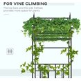 thumbnail image 3 of 8.7FT Garden Arch Trellis, Outdoor Wedding Arbor for Ceremony with Scrollwork Design for Climbing Roses, Vines and Plants, 3 of 9
