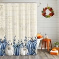 thumbnail image 3 of Shower Curtains for Bathroom-60"x72",Retro Country Pumpkins Waterproof Bath Curtain Grommet Shower Curtain Set, 3 of 7
