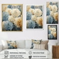 thumbnail image 4 of Designart "Simply Beige And Muted Blue Mums In Bloom IV" Mums Floater Framed Canvas Art Print, 4 of 5