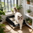 thumbnail image 4 of Stainless Steel High Sided Metal Litter Box Suitable For Small Cats Non Stick Odor Proof Expose Proof And Foolproof To Clean, 4 of 6