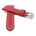 thumbnail image 2 of 22mm Racer, White Stitching, Leather Watch Strap Band, Stainless Steel Buckle, 2 of 7