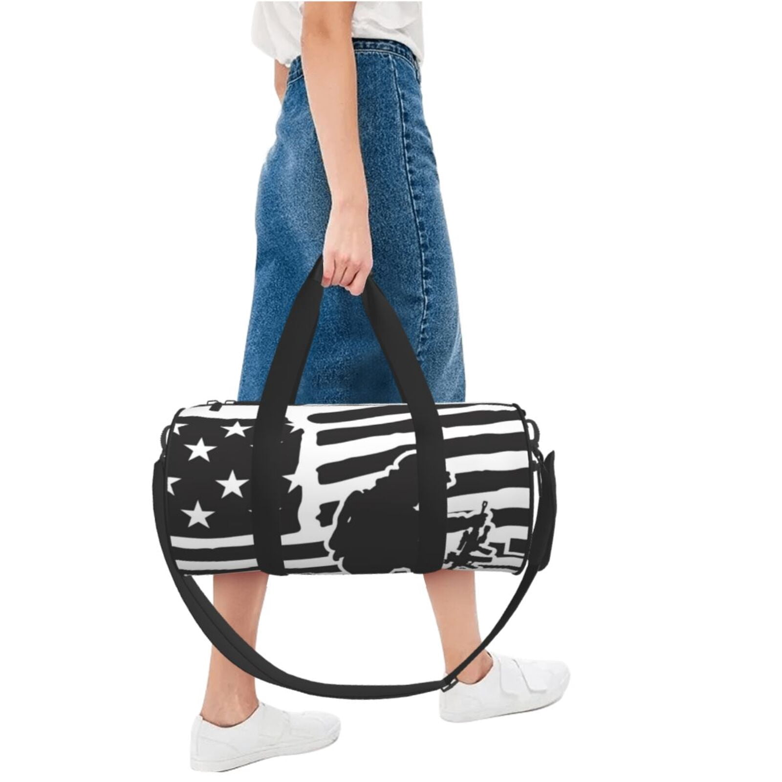 Vsdgher Memorial Day1 45L Foldable Duffel Bag, Sports Gym Bag,Overnight Bag, Portable Weekender Bag for Airplanes