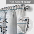 thumbnail image 6 of Country Star Blue Farmhouse Short Window Curtain Valances, Farmhouse Vintage Branches Wooden Rod Pocket Kitchen Valances for Living Room Bedroom Bathroom Cafe 42" x 18", 6 of 8