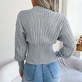 thumbnail image 4 of Dwaogom Women's Casual Christmas Printed Pullover Round-Neck Long Sleeve Buttons Blouse Tops Ribbed Long Sleeve Shirt Summer Tunic Tops For Leggings Womens Oversized Shirt With Jeans, 4 of 8
