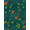 Teal Green, Pattern 3, variant on ODIKA Golf Chartreuse Koi Abstract Bug Botanical Terrain Shaped Pond for Entryway, Kitchen, Mudroom, Stain Resistant Flatwoven