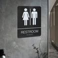thumbnail image 3 of Letras de Baño de Braille, Colores Contrastantes de Adhesivo, Signo de Baño de Baño de Acero recubrimientos inoxidables Negro para Restaurante de Oficinas de Negocios, 3 of 7