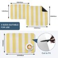 thumbnail image 5 of Yellow Striped Dish Drying Mats for Kitchen Counter, Vertical Stripe Modern Minimalist Absorbent Coffee Bar Mat with Non-slip Rubber Backed Quick Drying Dish Rack Pad 16"x24", 5 of 9