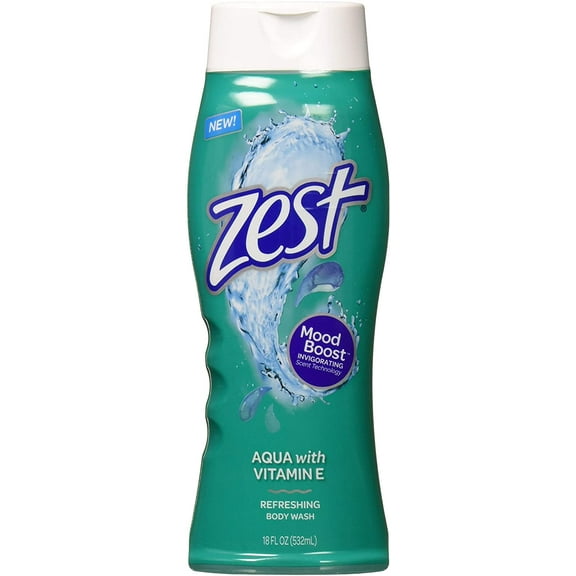 Zest Hydrating Body Wash Aqua 18 oz (Pack of 6)