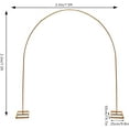 thumbnail image 5 of Miumaeov 7.5ft Iron Arch Flower Balloon Photo Stand Holder Wedding Party Decor Gold, 5 of 9