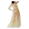 thumbnail image 3 of Mode Bretelles Spaghetti Voir à Travers Tulle Longues Femmes Robes Bling Bling Robe, 3 of 4