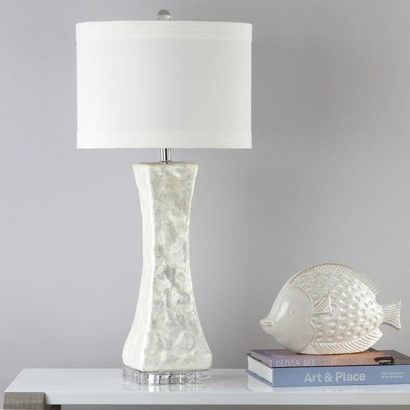 Safavieh Shelley 30-Inch High Concave Table Lamp, White