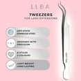thumbnail image 3 of LLBA Lash Tweezer Professional Volume False Lash Application Tool | Multi Shapes & Purposes Tweezers | Non-Slip Grip Tweezers for Volume, Isolation & Classic Lashes (Silver, Save Time Inner Corner), 3 of 7
