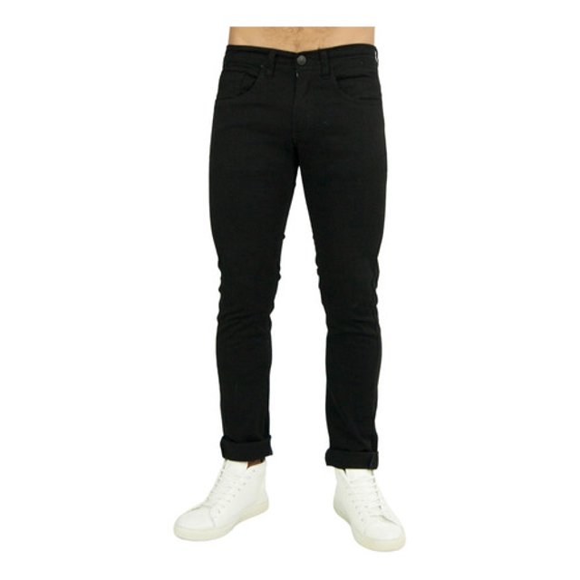 Pantalon De Gabardina Stretch Para Hombre Corte Slim Chili Beans Negro Ropa de hombre T 28