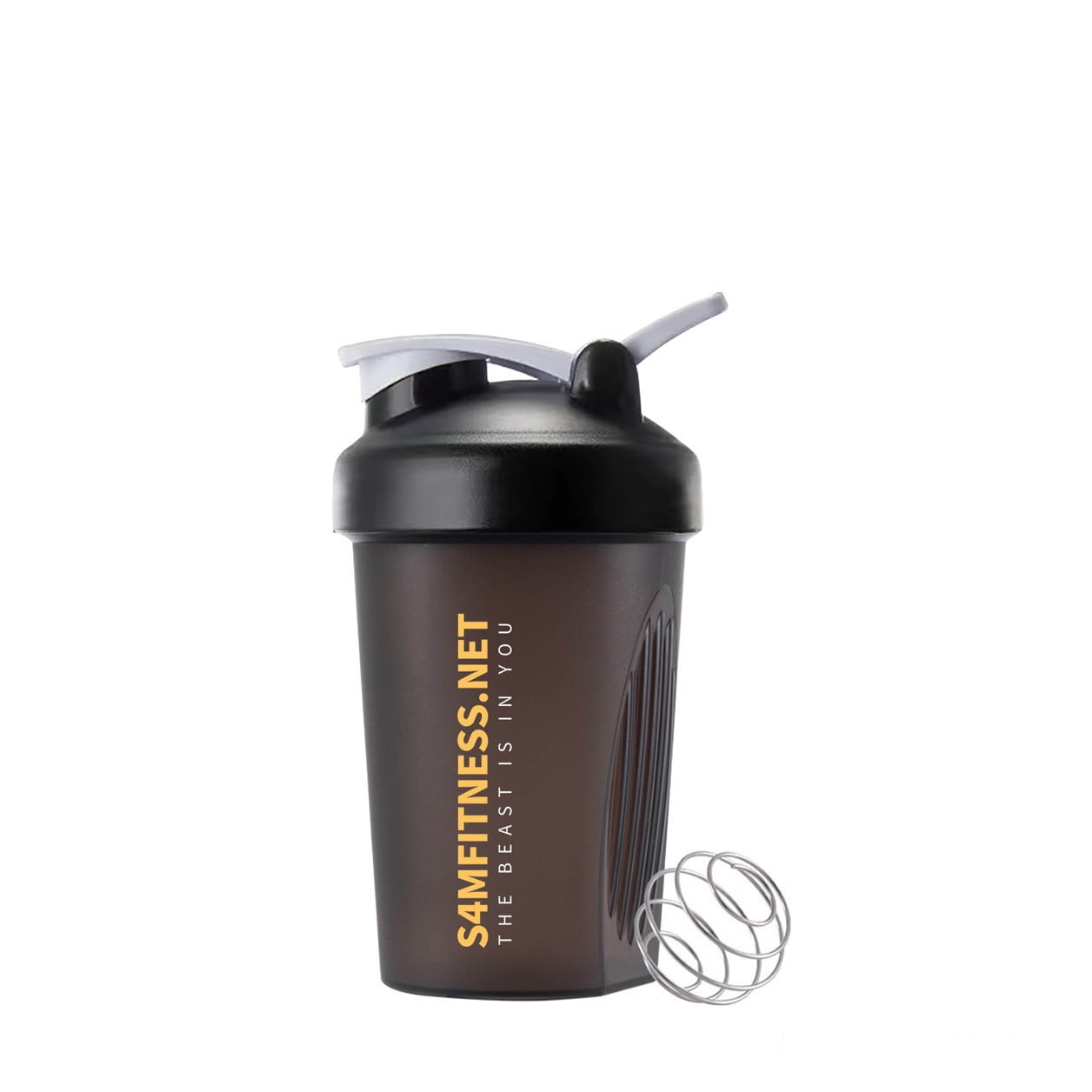 S4M Fitness Spill Proof 20 oz Black Shaker Bottle Wide Mouth Flip