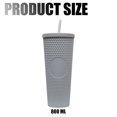 thumbnail image 2 of Taza de agua reutilizable con tapa resellable, taza de agua de plástico de 24 oz, 2 of 5