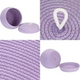 thumbnail image 5 of Sea Team Round Cotton Rope Storage Basket with Lid, Decorative Woven Storage Bin, Pot, Caddy, Organizer, Container for Snacks, Towels, Plants, 13 x 9 Inches (Large, Lavender), 5 of 7
