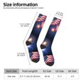 thumbnail image 3 of Womens America Flag Colored Fireworks Knee High Socks Comfy Thermal Boot Long Socks, 3 of 7