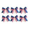 thumbnail image 4 of 4th of July Patriotic Bows, 6-Piece Red White Blue Flag Bows, Ornaments Tree Bows for Independence Day, Memorial Day Bows for Front Door Indoor Outdoor Tree Decoration 6x6.3 Inch, 4 of 5