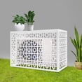 thumbnail image 2 of Decorative AC Fence, 39.37x27.55in Aluminum Screen, White Baking Paint, with Storage Top, for Pool Equipment & Generators, 2 of 15