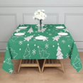 thumbnail image 3 of Green Christmas Tree Pattern Square Tablecloth,Waterproof Square Table Cover,Wipeable Spillproof Washable Table Cover for Home Kitchen Party Decor 60"x60"(152x152cm), 3 of 6