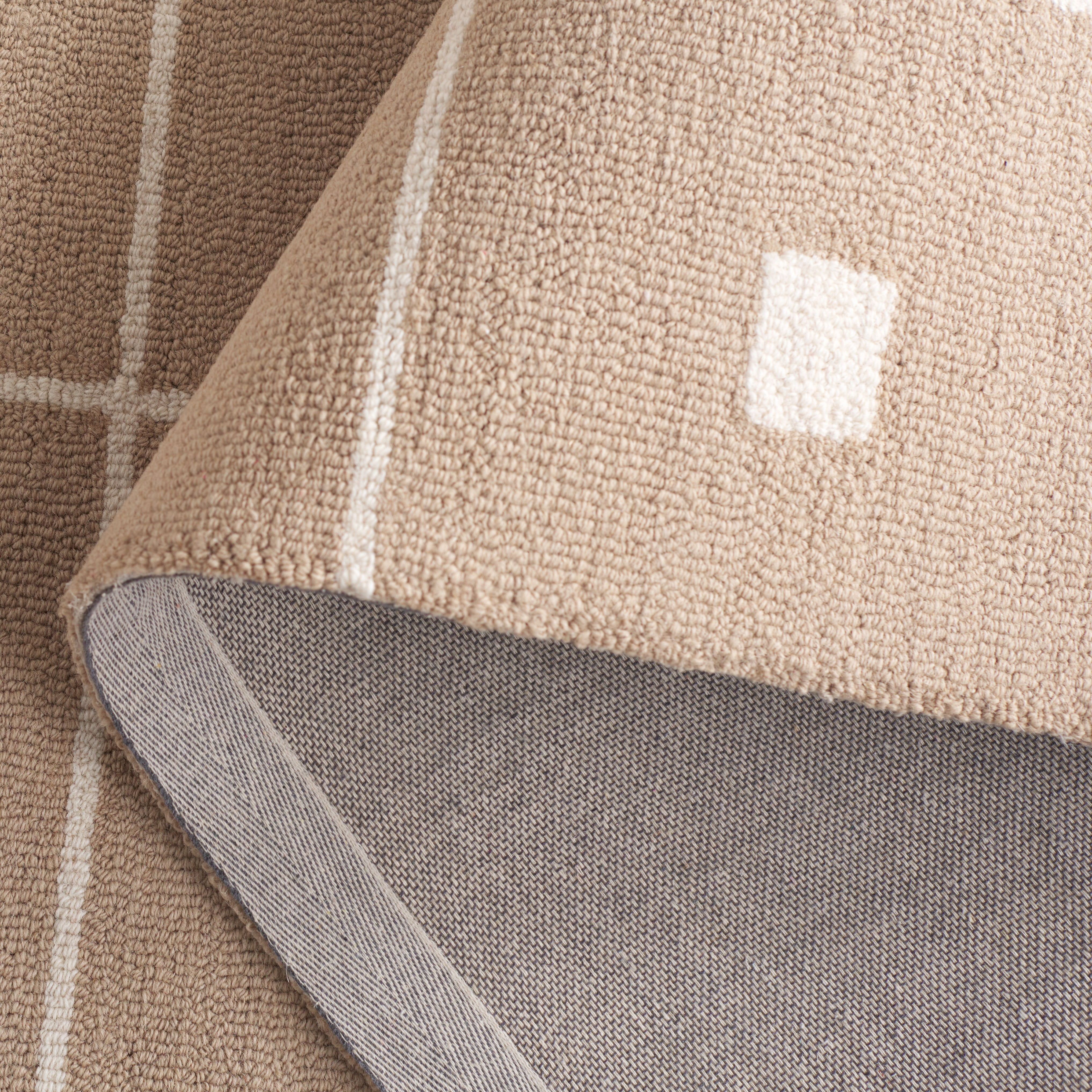 SAFAVIEH Martha Stewart Micro Loop Jerald Checkered Area Rug, Beige/Ivory, 8' x 10'