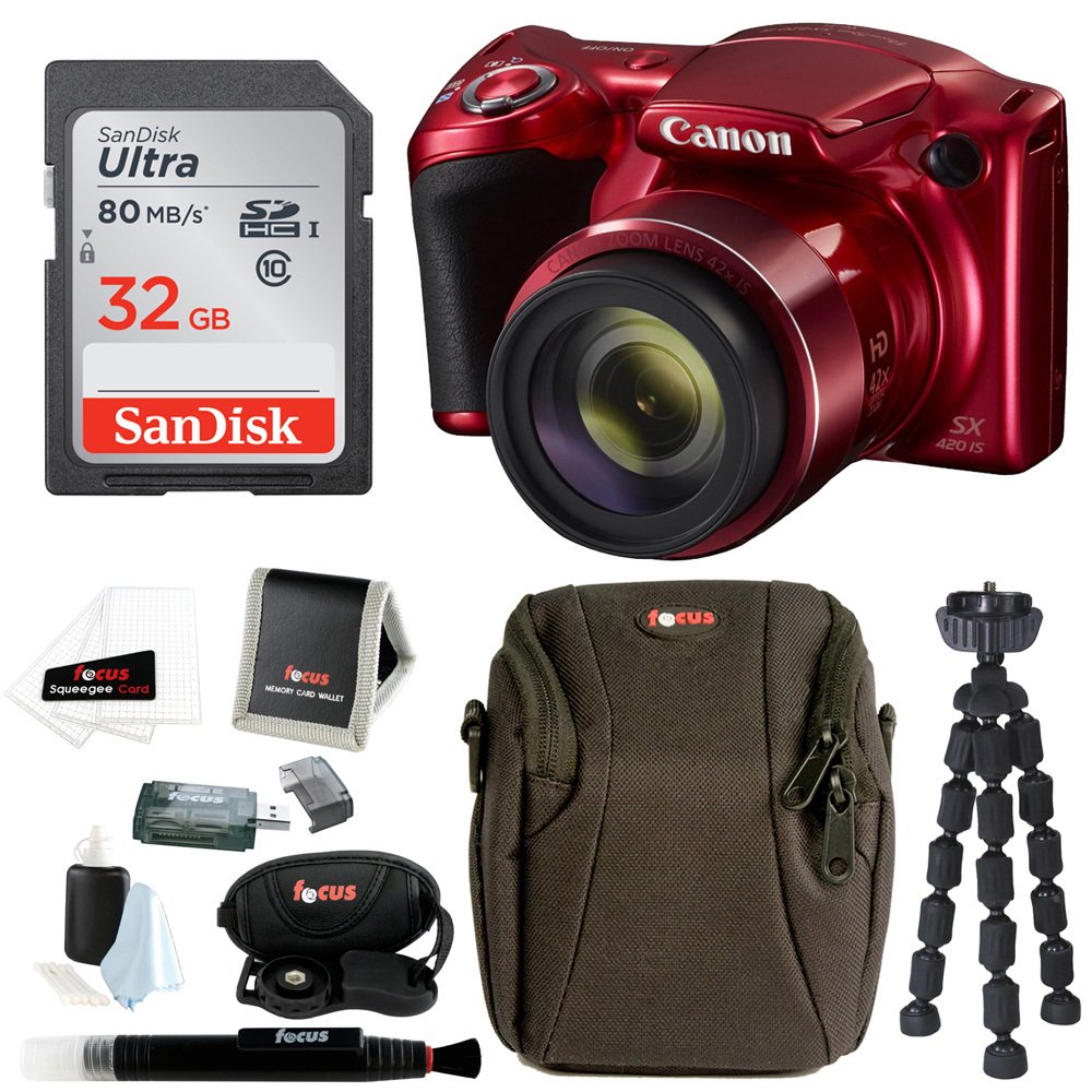Canon PowerShot SX420 IS Digital Camera with 32GB SD Card and Accessory
