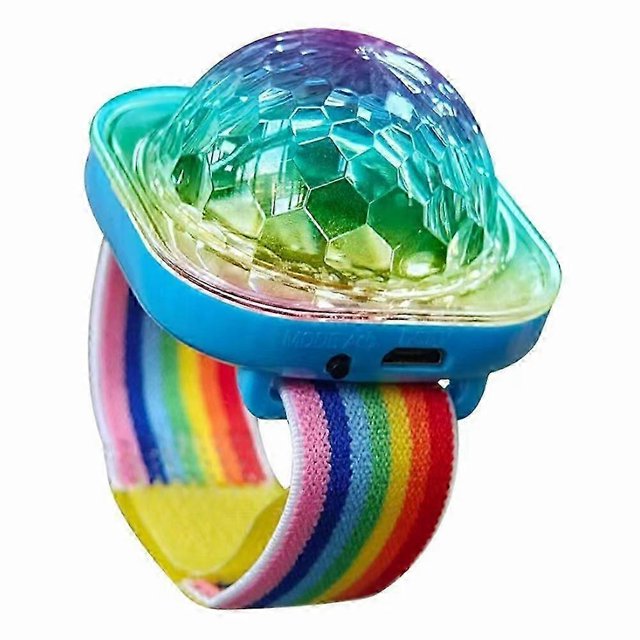 Type C Portable Disco Ball Wristbandt Voice Activated Party Lamp USB Rechargeable Flashing