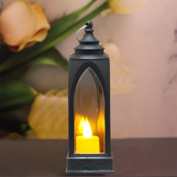 Xihbxyly Vela Electrónica, Lámpara de Luz Parpadeante Segura, Minilámpara de Aceite de Diseño Retro, Función de Luz Nocturna Suave, Ideal para Decoración Navideña, Ambiente Acogedor, Funciona con Pil