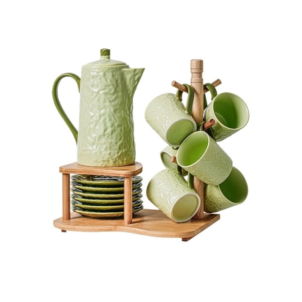 Taza de agua de cerámica, juego de agua, caja de regalo, taza de té, juego de té for sala de estar, hervidor frío, juego de té de flores, juego de café for el hogar