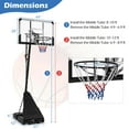 thumbnail image 3 of Goplus Système de Panier de Basketball 4,9-10 Pi avec Panneau Arrière Incassable de 44 Pouces avec Roues, 3 of 10
