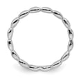 thumbnail image 3 of Sterling Silver Rhodium Rice Ring, 3 of 11