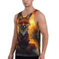 thumbnail image 2 of Pofeuu Sunset Maple Tree Fox Print Men's Workout Tank Tops Sleeveless Muscle Gym Shirt Quick Dry-Medium, 2 of 7