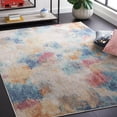 thumbnail image 2 of SAFAVIEH Phoenix Arlo Abstract Area Rug, Aqua/Gold Rose, 4'5" x 6'5", 2 of 8